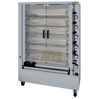 Gril vertical à gaz avec support ARILEX de 6 brochettes 6ASGP - 6ASGP