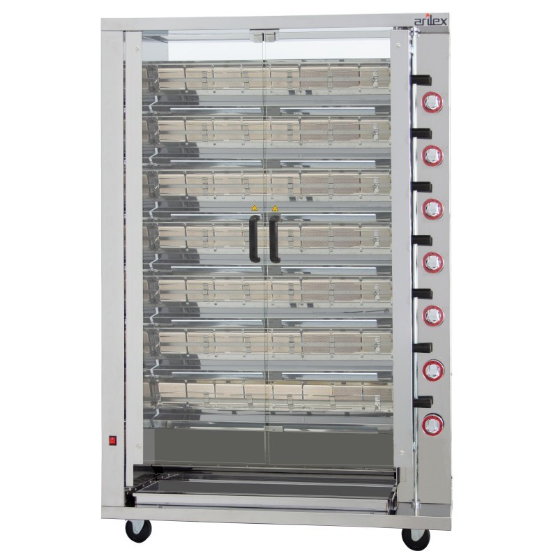 Rôtisseur vertical à gaz ARILEX de 7 broches 7ASG - 7ASG