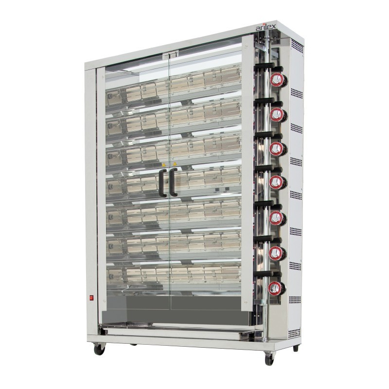 Rôtisseur vertical à gaz ARILEX de 7 broches 7ASG - 7ASG
