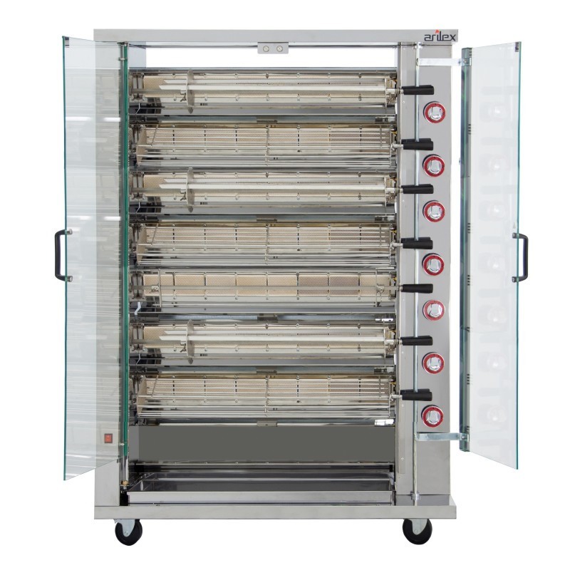 Gril vertical à gaz avec support ARILEX de 7 broches 7ASGP - 7ASGP