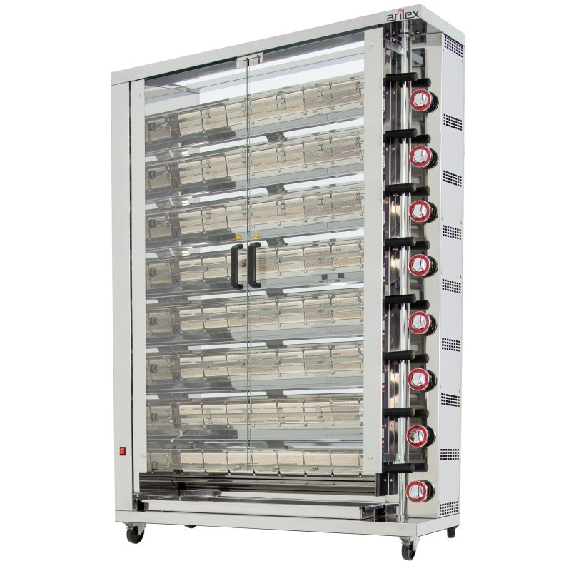 Gril vertical à gaz ARILEX de 8 broches 8ASG - 8ASG