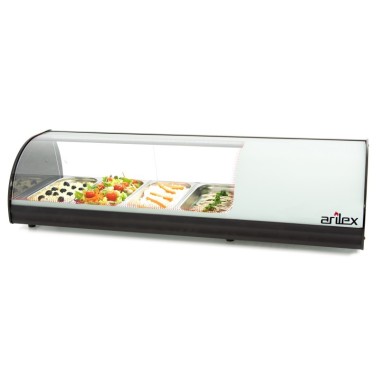 Vitrine réfrigérée pour tapas ARILEX 4 bacs GN1/3 couleur blanche 4VTG-BL - 4VTG-BL