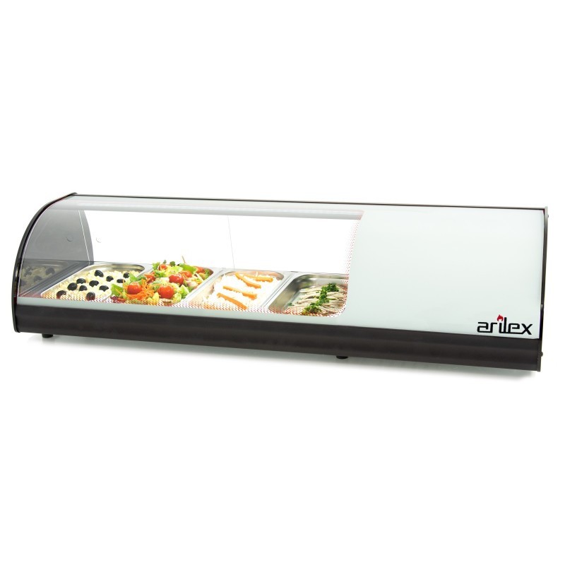 Vitrine réfrigérée pour tapas ARILEX 4 bacs GN1/3 couleur blanche 4VTG-BL - 4VTG-BL