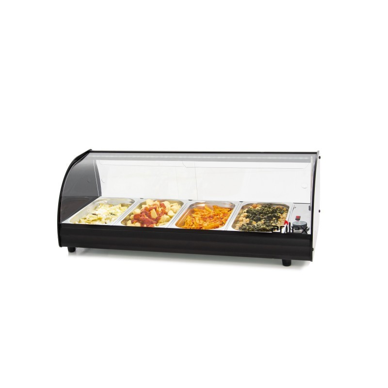 Vitrines à chauffage à tapas ARILEX de 4 plateaux GN1/3-40 avec lumière 4CTL. - 4CTL
