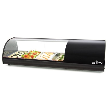 Vitrine réfrigérée à tapas ARILEX PLACA LISA capacité 4-GN1/3 couleur noire 4VTL-NE - 4VTL-NE