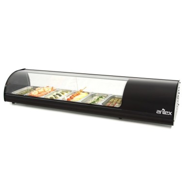 Vitrine réfrigérée pour tapas ARILEX PLACA LISA capacité 6-GN1/3 couleur noire 6VTL-NE - 6VTL-NE