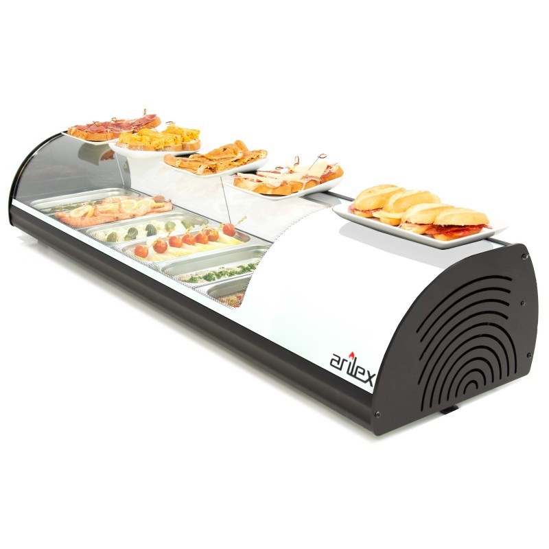 Vitrine réfrigérée à tapas ARILEX PLACA LISA capacité 6-GN1/3 couleur blanche 6VTL-BL - 6VTL-BL
