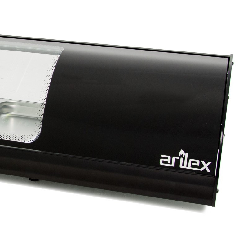 Vitrine réfrigérée pour tapas ARILEX PLAQUE LISSÉE capacité 8-GN1/3 couleur noire 8VTL-NE - 8VTL-NE