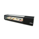 Vitrine réfrigérée pour tapas PLANCHE LISSE capacité 6 bacs GN1/3 couleur noire 6VTL PLANA SUSHI - 6VTL PLANA SUSHI