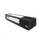Vitrine PLANA réfrigérée à couvercles PLATE Lisse capacité 4-GN1/3 couleur noire 4VTL PLANA. - 4VTL PLANA