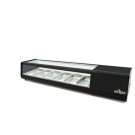 Vitrine PLANE réfrigérée à couvercles PLATE capacité 6-GN1/3 couleur noire 6VTL PLANE. - 6VTL PLANA