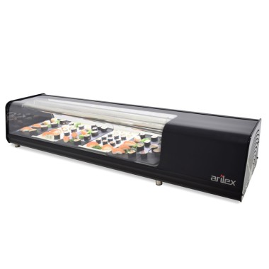 Vitrine réfrigérée de SUSHI ARILEX PLAQUE LISSE capacité 6 bacs GN1/3 6VTL VISION SUSHI. - 6VTL VISION SUSHI
