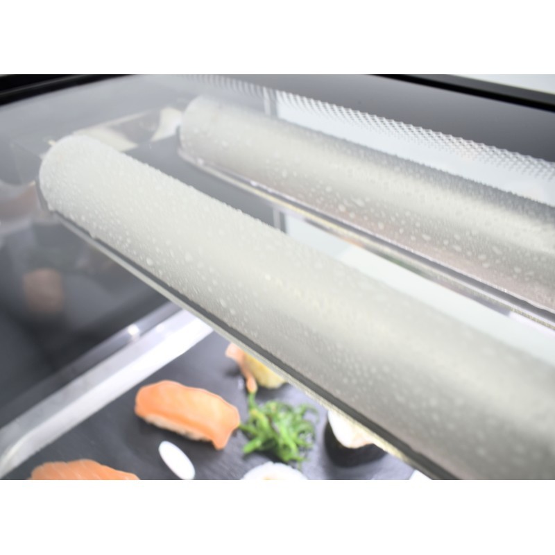 Vitrine réfrigérée de SUSHI ARILEX PLAT FONCÉ capacité 8 plateaux GN1/3 8VTL VISION SUSHI. - 8VTL VISION SUSHI