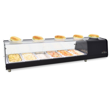 Vitrine réfrigérée à tapas ARILEX VISION PLACAGE LISSE capacité 8-GN1/3 8VTL VISION - 8VTL VISION