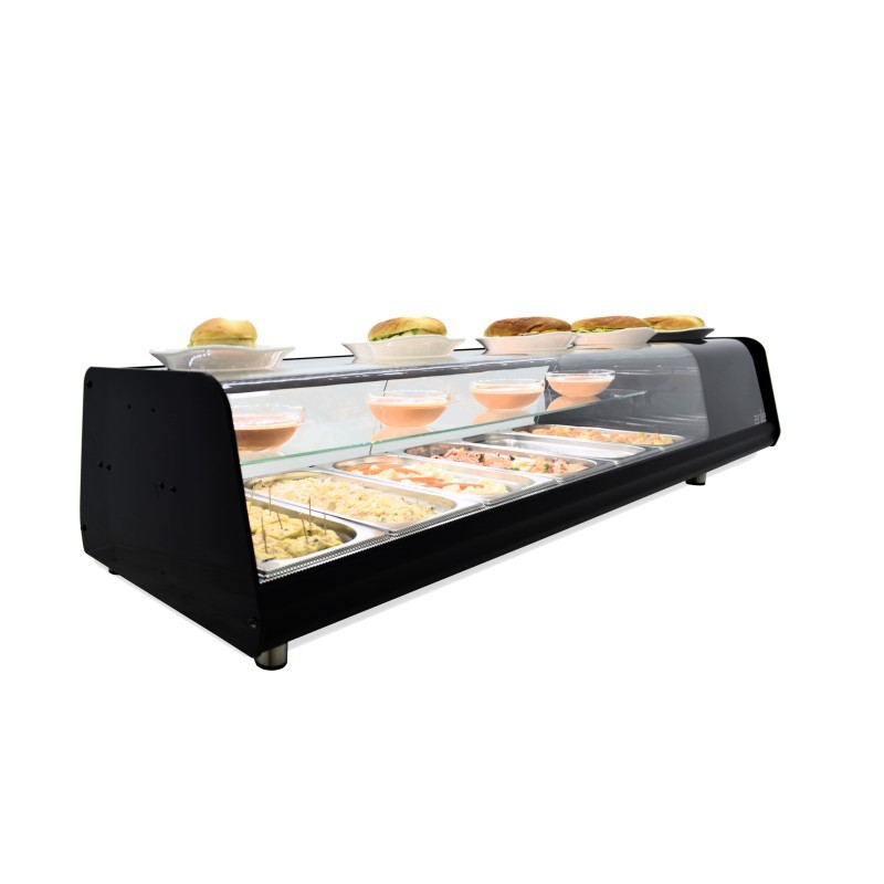 Vitrine réfrigérée à tapas ARILEX PLATEAU LISSE double étage capacité 8 plaques GN1/3 8VTL VISION DOUBLE - 8VTL VISION DOBLE
