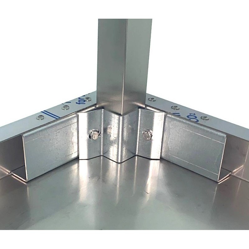 Table murale en acier inoxydable AISI 304 avec étagère 1500x600x850 mm. - 15060MM