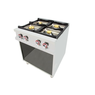Cuisine à gaz 4 feux avec pilote de 2x7,5 + 2x5,5 kW 80CG70 EASY 700 - 80CG70