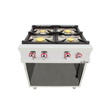Cuisine à gaz 4 feux avec pilote de 2x7,5 + 2x5,5 kW 80CG70 EASY 700 - 80CG70