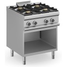 Cuisine à gaz 4 feux 4x5,5 kW avec meuble MFB77AXS MAGISTRA PLUS 700. - MFB77AXS