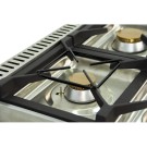 Cuisine à gaz 4 foyers avec pilote de 2x7,5 + 2x5,5 kW avec four GN2/1 thermostatique de 7,5 kW 80CG70H EASY 700. - 80CG70H
