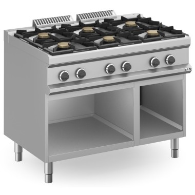 Cuisine à gaz 6 feux 6x5,5 kW avec meuble MFB711AXS MAGISTRA PLUS 700 - MFB711AXS