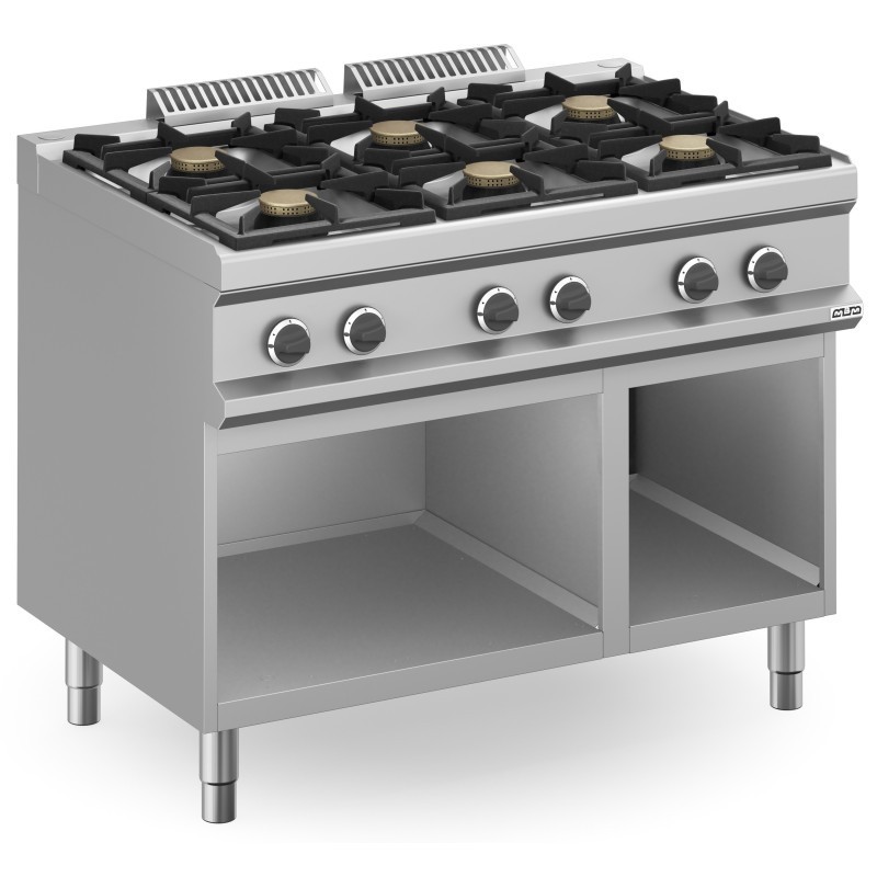 Cuisine à gaz 6 feux 6x5,5 kW avec meuble MFB711AXS MAGISTRA PLUS 700 - MFB711AXS