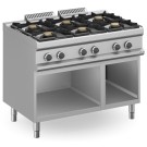 Cuisine à gaz 6 feux 6x5,5 kW avec meuble MFB711AXS MAGISTRA PLUS 700 - MFB711AXS