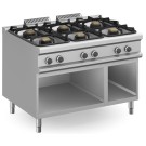Cuisine à gaz 6 feux 2x7+2x11 Kw avec meuble MFB912AXXL MAGISTRA PLUS 900 - MFB912AXXL
