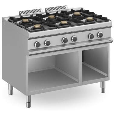 Cuisinière à gaz 6 feux 6x7 kW avec meuble MFB711AXL MAGISTRA PLUS 700 - MFB711AXL