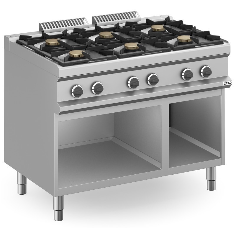 Cuisinière à gaz 6 feux 6x7 kW avec meuble MFB711AXL MAGISTRA PLUS 700 - MFB711AXL