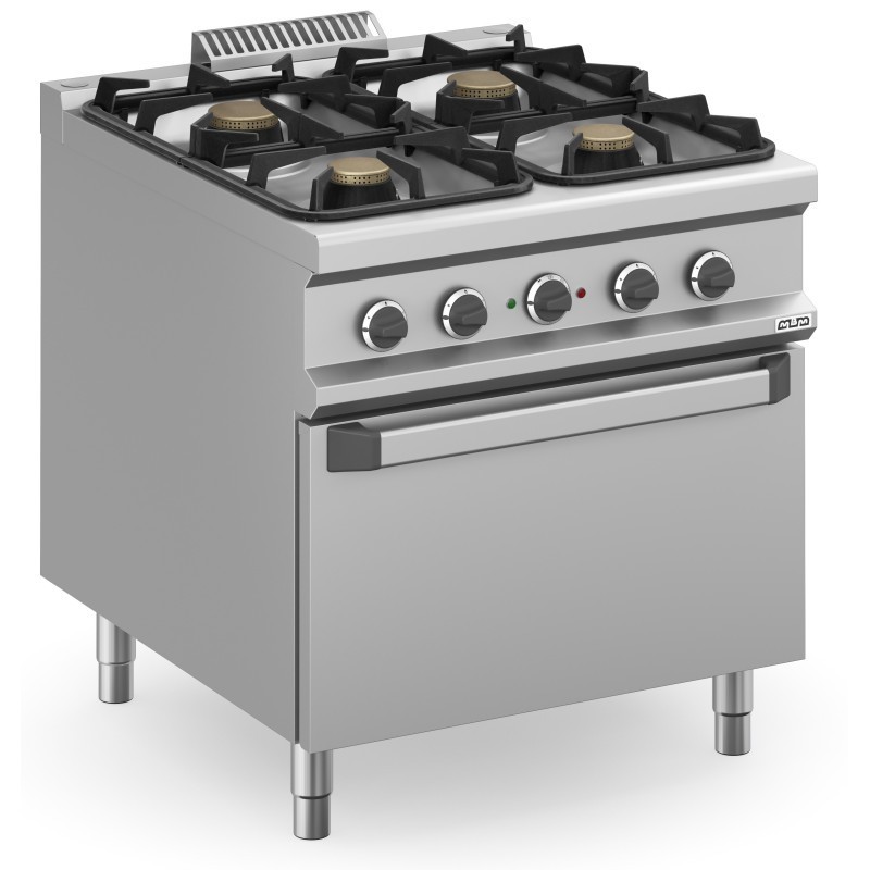 Cuisinière à gaz 4 feux 2x7 + 2x11 kW avec Four Électrique MFB98FEXL MAGISTRA PLUS 900 - MFB98FEXL