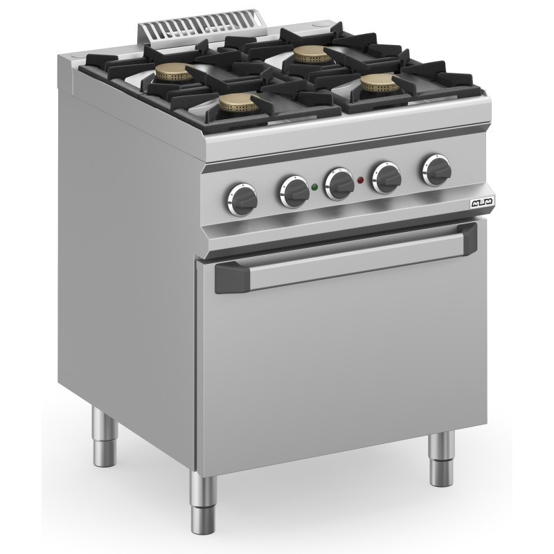 Cuisinière à gaz 4 foyers 4x7 kW avec four électrique statique MFB77FEXL MAGISTRA PLUS 700 - MFB77FEXL