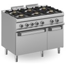 Cuisinière à gaz 6 feux 6x5,5 kW avec four électrique statique MFB711AFEXS MAGISTRA PLUS 700 - MFB711AFEXS