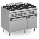 Cuisine à gaz 6 feux 6x7 Kw avec four électrique statique MFB711AFEXL MAGISTRA PLUS 700 - MFB711AFEXL