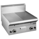 Frytop à gaz 60 cm Plaque Lisse-Rainurée Acier Rectifié GFT665LR SMART 650 - GFT665LR
