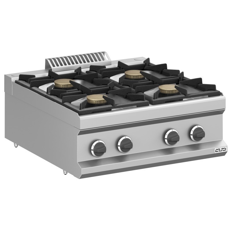 Cuisinière à gaz 4 feux 4x5,5 kW Sur comptoir MFB77TXS MAGISTRA PLUS 700 - MFB77TXS