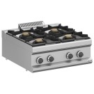 Cuisinière à gaz 4 feux 4x5,5 kW Sur comptoir MFB77TXS MAGISTRA PLUS 700 - MFB77TXS