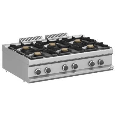 Cuisine à gaz 6 feux 6x7 kW Sur table MFB711TXL MAGISTRA PLUS 700 - MFB711TXL
