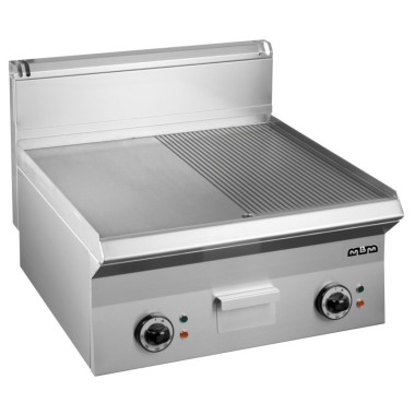 Frytop Électrique 60 cm Plaque Lisse-Rainurée Acier Rectifié EFT665LR SMART 650 - EFT665LR