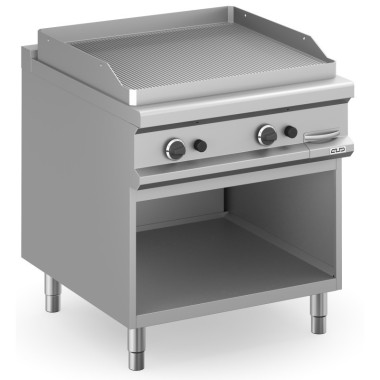 Frytop à gaz 80 cm Plaque Rainurée Acier Rectifié avec Mobilier MFTG98AR MAGISTRA PLUS 900 - MFTG98AR