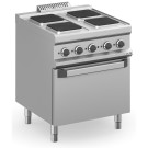 Cuisinière Électrique 4 Zones Carrées avec Four Électrique Statique MPQ77FE MAGISTRA PLUS 700 - MPQ77FE