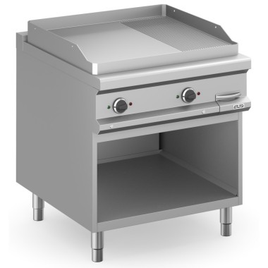 Frytop Électrique 80 cm Plaque Lisse - Rainurée Acier Rectifié avec Meuble MFTE98ALR MAGISTRA PLUS 900 - MFTE98ALR