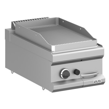 Frytop à gaz 40 cm Plaque Rainurée en Acier Rectifié Sur Table MFTG74TR MAGISTRA PLUS 700 - MFTG74TR