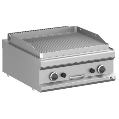 Frytop à gaz 70 cm Plaque Rainurée Acier Rectifié Sur Table MFTG77TR MAGISTRA PLUS 700 - MFTG77TR