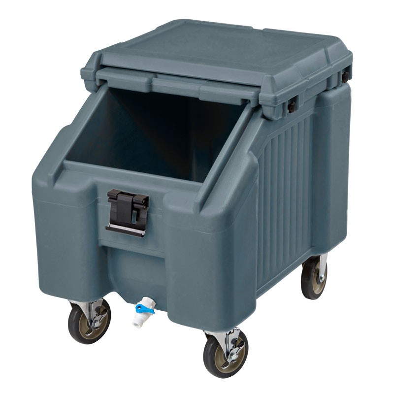 Chariot à glaçons bas avec 4 roues pivotantes et 1 roue à frein - 77 x 57 x 73 cm - Noir - Cambro - ICS100L4S110