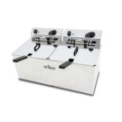 Friteuse électrique - 12+12L - Double cuve - Sans robinet - Triphasée - Arilex