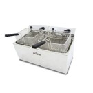 Friteuse électrique - 12+12L - Double cuve - Sans robinet - Triphasée - Arilex