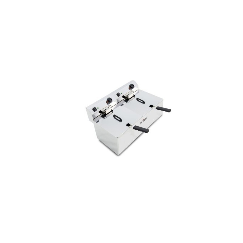 Friteuse électrique - 12+12L - Double cuve - Sans robinet - Arilex
