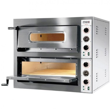 Four à pizza électrique - 2 chambres - 8 pizzas 33cm - 8.4kW - 900x785x420mm - Mec