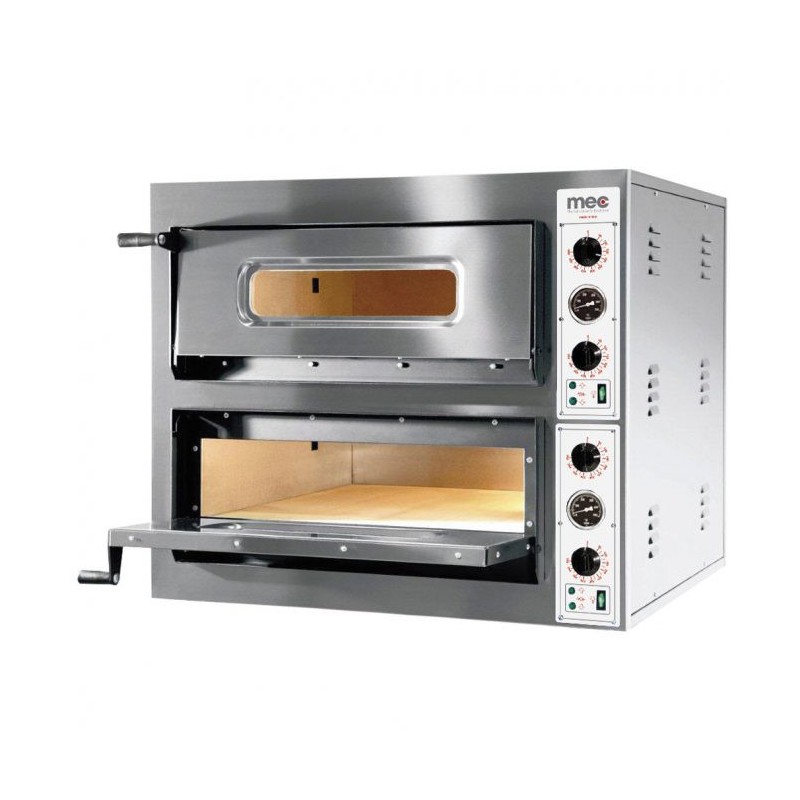 Four à pizza électrique - 2 chambres - 8 pizzas 33cm - 8.4kW - 900x785x420mm - Mec
